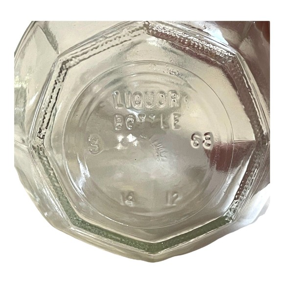 Vintage MCM Clear Glass Liquor Alcohol Decanter Bottle with Cork Topper - Picture 4 of 6